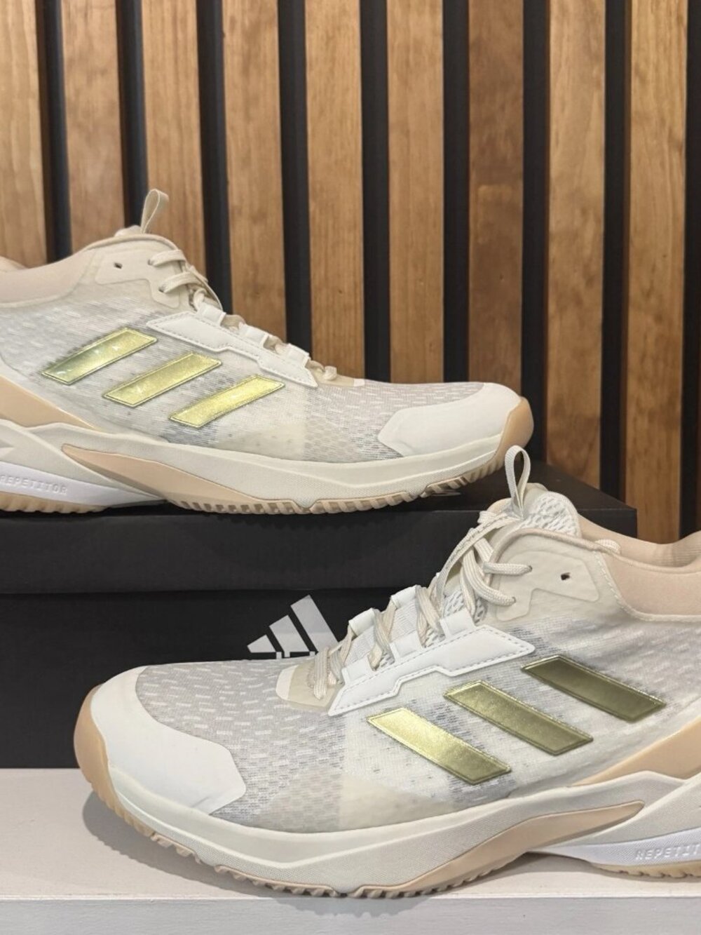adidas CrazyFlight 6 Mid Volleyball White Gold HQ4686 Men Size 11 / WMNS Size 12